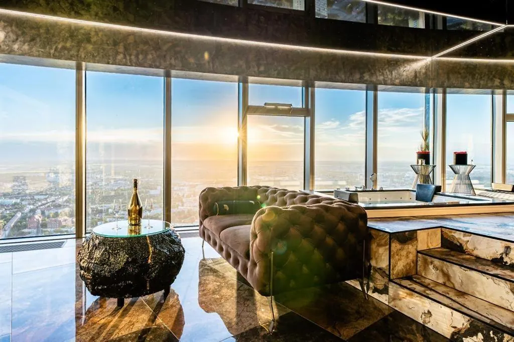 Apartman Apartamenty Sky Tower Z Jakuzzi Przy Oknie Wrocław Lengyelország
