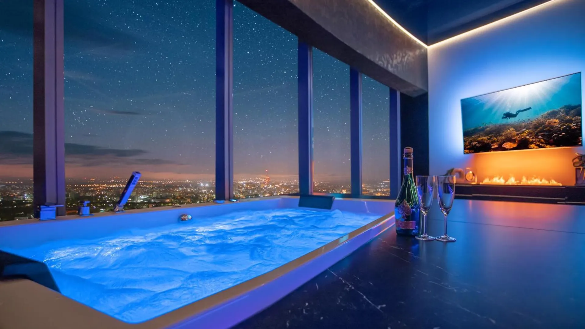 Apartman Apartamenty Sky Tower Z Jakuzzi Przy Oknie Wrocław Lengyelország
